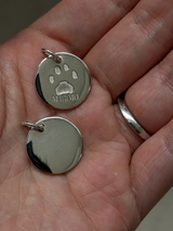 足型・手形 ・オリジナルデータ刻印専用プレート| 18mm Round plate【厚みあり】