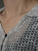 【セット割引対象外】オーバルビーズMIXチェーンネックレス | 40〜44cm