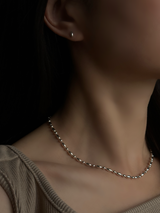 3mm beads chain Necklace 40cm+5cm