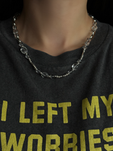 Silver925×天然石|ロッククリスタル ネックレス(Reeplushハンドメイド)