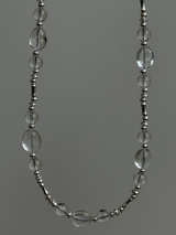 Silver925×天然石|ロッククリスタル ネックレス(Reeplushハンドメイド)