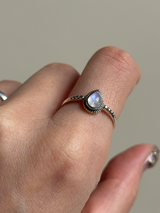 Rainbowmoonstone Drop Ring/13号