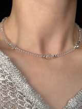 Silver925×天然石|ロッククリスタルネックレス 40cmまたは40cm+アジャスター4.5cm(Reeplushハンドメイド)