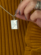 両面刻印【お好きな刻印お入れします】Original Message series - Letter Envelopes pendant top -