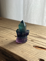 【MOMOMOON】クラスター彫刻 フローライト |fluorite|天然石・鉱石・パワーストーン【SC081-12】