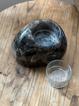 【MOMOMOON】Madagascar smoky quartz candle holder/0.91kg