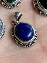 【MOMOMOON】Stone pendant top 19mm /Lapis lazuli【ラスト1点】