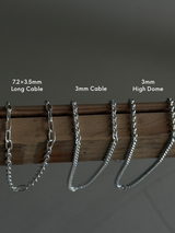 【割引対象外】7.2×3.5mm Long Cable Necklace chain
