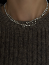 Silver925×天然石|B/バロックパールのチョーカーネックレス 39cm(Reeplushハンドメイド)