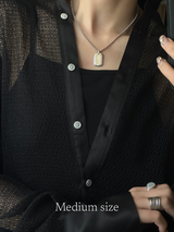 刻印 名入れ | タグプレート ペンダントトップ : S,M,Lサイズ展開 |シルバー925 | 日本製