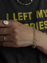 Silver925×天然石|ロッククリスタル ブレスレット(Reeplushハンドメイド)