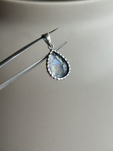 Rainbow moon stone tear drop Pendant top