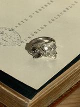 【MOMOMOON】ブラックルチルクォーツ ラフカットリング:フリーサイズ約12〜16号程度 | 天然石・鉱石・パワーストーン