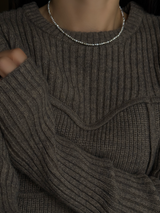 Silver925×天然石|A/バロックパールのチョーカーネックレス 39cm(Reeplushハンドメイド)