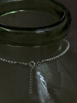 Silver925×天然石|アシンメトリーバロックパールチョーカー ネックレス37.5cm〜42cm(Reeplushハンドメイド)