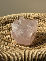 【MOMOMOON】Madagascar Rose quartz candle holder/1.23kg