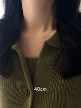 【AZ1.0 】 華奢 小豆チェーン 1mm幅 | 40cm,45cm,50cm【刻印アイテムセット割対象】