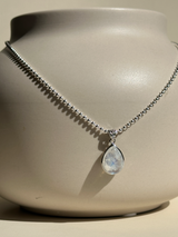 【MOMOMOON】高品質 Rainbow Moonstone pendant top【1-B】