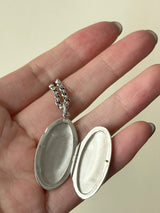両面刻印【お好きな刻印お入れします】Original Message series - long vertically Oval Locket pendant -