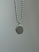 足型・手形 ・オリジナルデータ刻印専用プレート| Nuance Oval plate【厚みあり】シルバー925