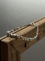 (再入荷)Silver925×天然石|ルチルクォーツとマリア様のブレスレット(Reeplushハンドメイド)