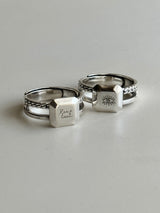 【お好きな刻印お入れします】Original Message series - Square Ring -