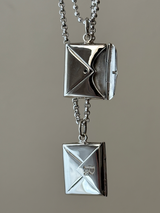 両面刻印【お好きな刻印お入れします】Original Message series - Letter Envelopes pendant top -