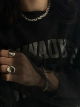 7.5mm fat oval chain bracelet 19cm