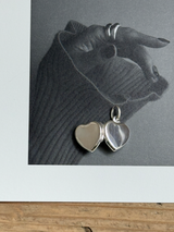 足型・手形 刻印 | Mini Heart Locket pendant top【在庫限り】