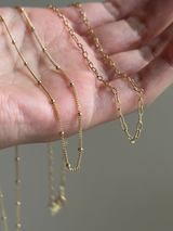 割引対象外K18GP【J】- Dot design - Pendant necklace Chain