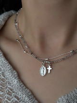 Silver925×天然石|4月誕生石 ダイヤモンドクォーツ ミニチャーム ネックレス 41cmまたは41cm+アジャスター4.5cm(Reeplushハンドメイド)