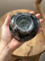 【MOMOMOON】Madagascar smoky quartz candle holder/1.05kg