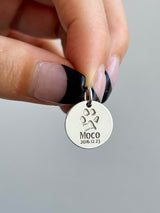 足型・手形 ・オリジナルデータ刻印専用プレート| 薄型 Round plate【軽量】