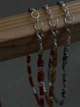 Silver925×天然石|11月誕生石 シトリンチャーム ミニチョーカーネックレス(Reeplushハンドメイド)約36.5cmまたは38cm