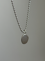 足型・手形 ・オリジナルデータ刻印専用プレート| Nuance Oval plate【厚みあり】シルバー925