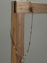 Silver925×天然石|10月誕生石 トルマリン ミニチャーム ネックレス(Reeplushハンドメイド)