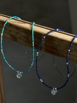 Silver925×天然石|12月誕生石 ラピスラズリ ミニチャーム ネックレス(Reeplushハンドメイド)