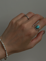Turquoise Oval Ring/16号