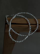 Silver925×天然石|アシンメトリーバロックパールチョーカー ネックレス37.5cm〜42cm(Reeplushハンドメイド)