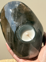 【MOMOMOON】Madagascar smoky quartz candle holder/1.20kg