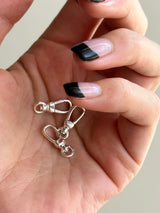 【割引対象外】17×7mm silver925製 回転カン付き ナスカン