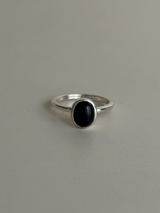 Oval cut Onyx Ring