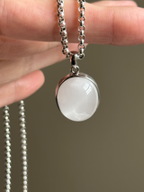 【MOMOMOON】高品質 Amphibole in Quartz pendant top【0610-8】