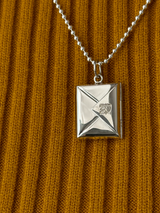 両面刻印【お好きな刻印お入れします】Original Message series - Letter Envelopes pendant top -
