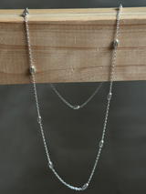 【セット割引対象外】オーバルビーズMIXチェーンネックレス | 40〜44cm