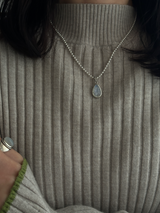 【MOMOMOON】高品質 Rainbow Moonstone pendant top【1-D】