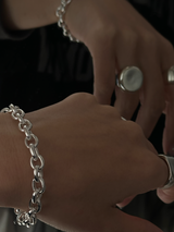 7.5mm fat oval chain bracelet 19cm