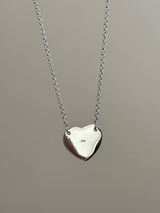 表面刻印【お好きな刻印お入れします】Heart Plate necklace /41cm+5cm
