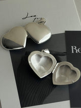 両面刻印【お好きな刻印お入れします】31×31mm Big Heart Locket pendant