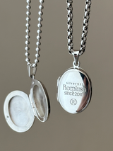 両面刻印【お好きな刻印お入れします】Original Message series - Oval Locket pendant -